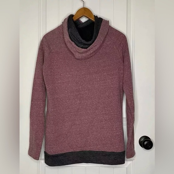 Ampersand Double Hood Sweatshirt Hoodie Berry Purple Pink Medium - Picture 4 of 7